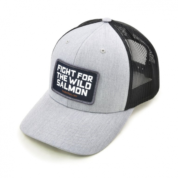 Frödin Flies Light Grey/Black Wild Salmon Trucker Hat i gruppen Beklædning og fodtøj / Kasketter og hovedbeklædning / Kasketter / Trucker caps hos Sportfiskeprylar.se (TH-WGB)