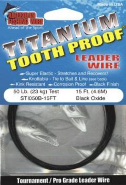 AFW - Titanium Tooth Proof Single Strand, tafsmaterial i gruppen Kroge og endegrej / Ledere og Forfangsmateriale / Forfangsmateriale / Wire hos Sportfiskeprylar.se (TITANIUMTPr)
