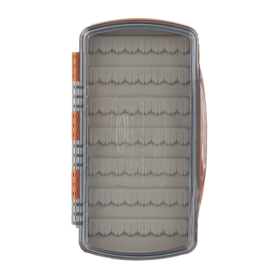 Tacky Pescador Fly Box Medium Clear - Burnt Orange i gruppen Opbevaring / Tackle-bokse / Flueæsker hos Sportfiskeprylar.se (TPFB-M-C-BO)