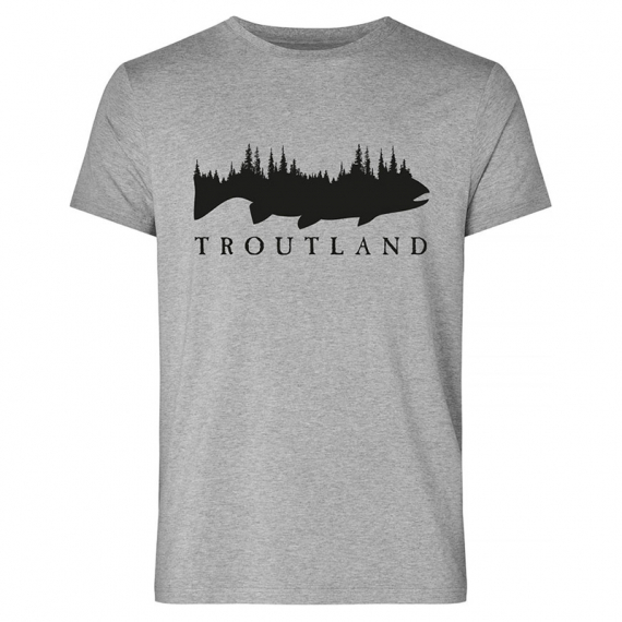 Troutland Men´s 100% Cotton Grey t-shirt i gruppen Beklædning og fodtøj / Beklædning / T-shirts hos Sportfiskeprylar.se (TS2000-TGREY-Sr)