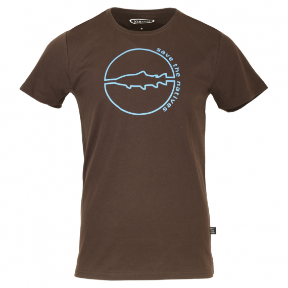 Vision Save The Natives T-shirt, Brown i gruppen Beklædning og fodtøj / Beklædning / T-shirts hos Sportfiskeprylar.se (V3031-Mr)