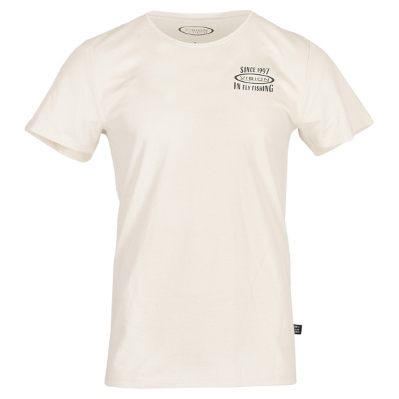 Vision Retro T-shirt, Ecru i gruppen Beklædning og fodtøj / Beklædning / T-shirts hos Sportfiskeprylar.se (V3034-Mr)