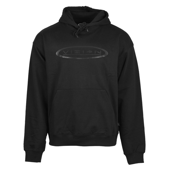 Vision Fish Oval Hoodie Black i gruppen Beklædning og fodtøj / Beklædning / Sweatere / Hættetrøjer hos Sportfiskeprylar.se (V3045-Sr)