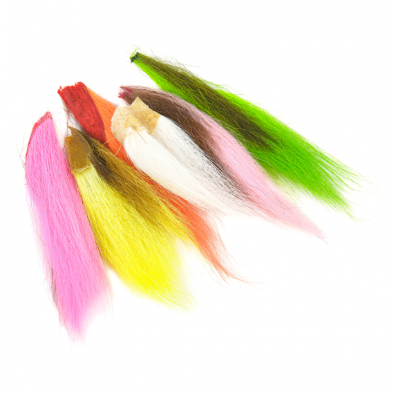 Bucktail Assortment. 6 Flourescent Colors i gruppen Kroge og endegrej / Fluebinding / Fluebindingsmateriale / Hårmateriale / Hjortehaler hos Sportfiskeprylar.se (W-BTA500)