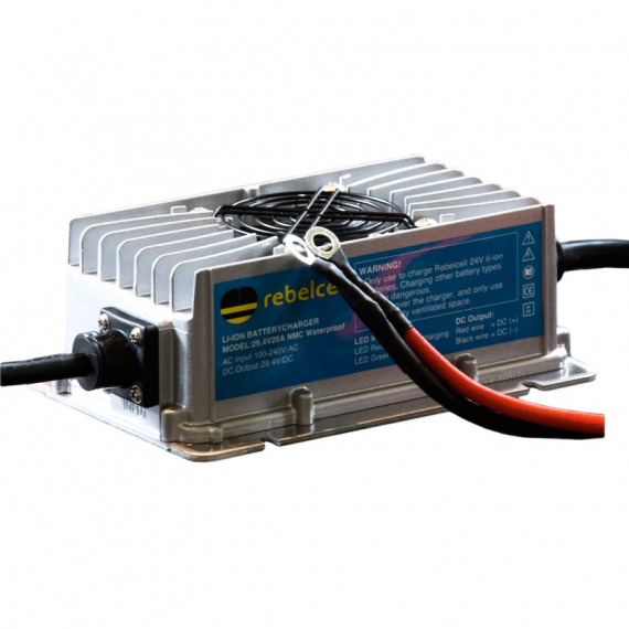 Rebelcell Charger 29.4V20A Li-ion Waterproof for 24V50/24V100 i gruppen Bådelektronik / Batterier og opladere / Batteriopladere hos Sportfiskeprylar.se (WC29V20REUA)