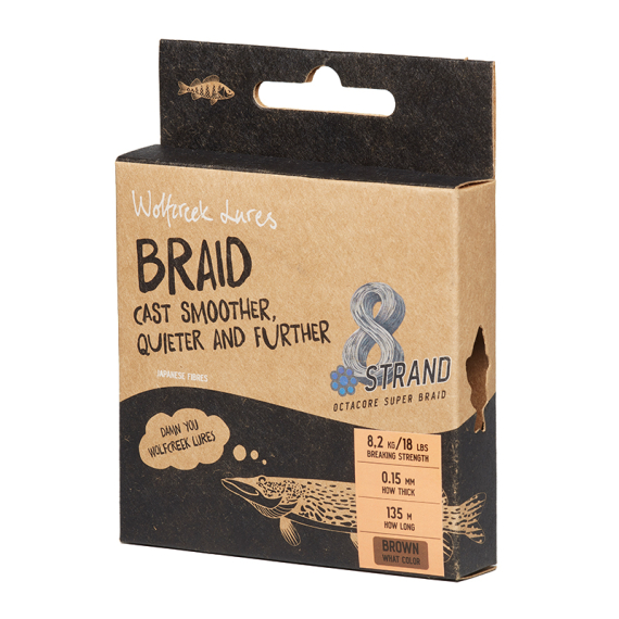 Wolfcreek Lures Braid X8 150m Brown i gruppen Snøre / Multifilament hos Sportfiskeprylar.se (WCL-BRAIDX8-BRN-0-10r)