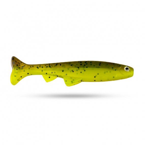 Scout Kicker 9cm (5-pack) - Muddy Chartreuse i gruppen Madding / Softbaits / Aborre softbaits og sandard softbaits hos Sportfiskeprylar.se (Z-STSK9-4)