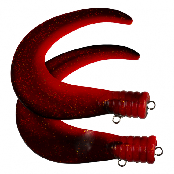 SvartZonker Big Tail (2-pack) - C31 Reverse Black/Fl.Red i gruppen Madding / Softbaits / Ekstra haler og Curly Tails hos Sportfiskeprylar.se (ZS101131)