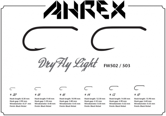 Ahrex FW502 - Dry Fly Light #18 i gruppen Kroge og endegrej / Kroge / Fluebinding kroge hos Sportfiskeprylar.se (afw502-18)