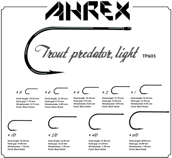 Ahrex TP605 Trout Predator Light 12-pack i gruppen Kroge og endegrej / Kroge / Fluebinding kroge hos Sportfiskeprylar.se (atp605-6r)