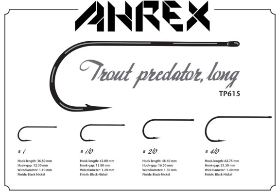 Ahrex TP615 Trout Predator Long 10-pack i gruppen Kroge og endegrej / Kroge / Fluebinding kroge hos Sportfiskeprylar.se (atp615-1r)