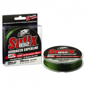Sufix 832 Braid 120m Braided Line Green 0,18mm/26LB