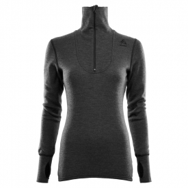 Aclima DoubleWool Polo Shirt Zip Woman Marengo/Jet Black - S