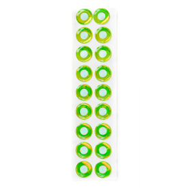 White/chartreuse (18pcs)