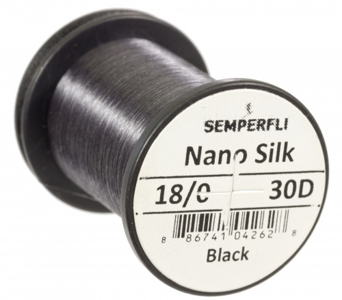 Semperfli Nano Silk 18/0 30D Black i gruppen Kroge og endegrej / Fluebinding / Fluebindingsmateriale / Bindetråd hos Sportfiskeprylar.se (nano-ultra-blkr)