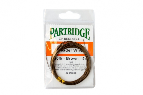 Partridge Bauer Pike Leader Wire 40lb - Brown i gruppen Kroge og endegrej / Ledere og Forfangsmateriale / Forfangsmateriale hos Sportfiskeprylar.se (ph-aw49-40-5b)