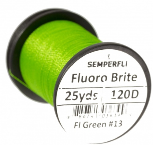Semperfli Fluoro Brite - Green i gruppen Kroge og endegrej / Fluebinding / Fluebindingsmateriale / Bindetråd hos Sportfiskeprylar.se (sem-glo-grr)