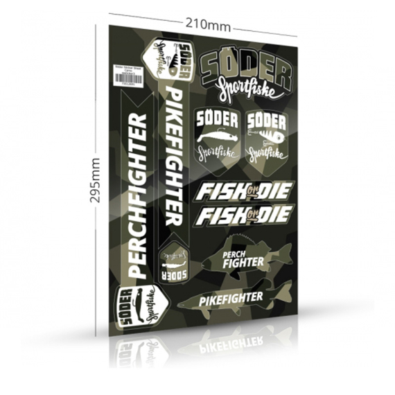 Söder Sticker Sheet Camo i gruppen Andet / Klistermærker og overføringsbilleder hos Sportfiskeprylar.se (sssticker3)