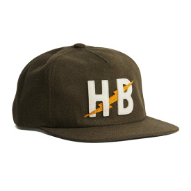 Howler Bro's Unstructured Snapback Hats Big HB - Dark Olive