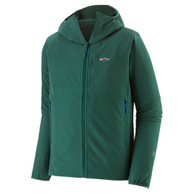 Patagonia M's R1 TechFace Fitz Roy Trout Hoody, Conifer Green