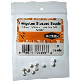 Semperfli Tungsten Slotted Beads 2mm - Silver