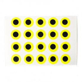 Stick-On Eyes 5,5 mm – Fluo Yellow