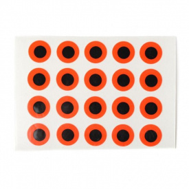 Stick-On Eyes 7,1 mm - Fluo Red