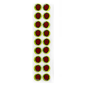 Epoxy Eyes 16,0 mm oval double - Black/Chartreuse