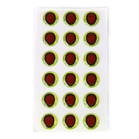 Epoxy Eyes 11,0 mm oval double - Black/Chartreuse