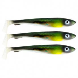 Svartzonker McRubber Flash Shad 17cm (3-pack) - Green Sunshine