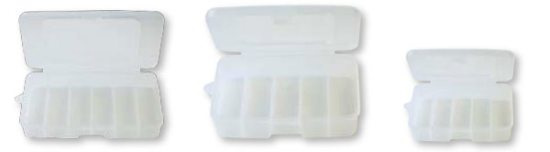 Baitbox clear 6 Compartments 110x200mm