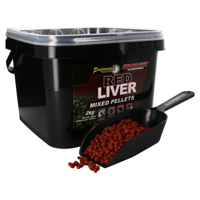 Starbaits PC Red Liver Pellets Mixed 2kg