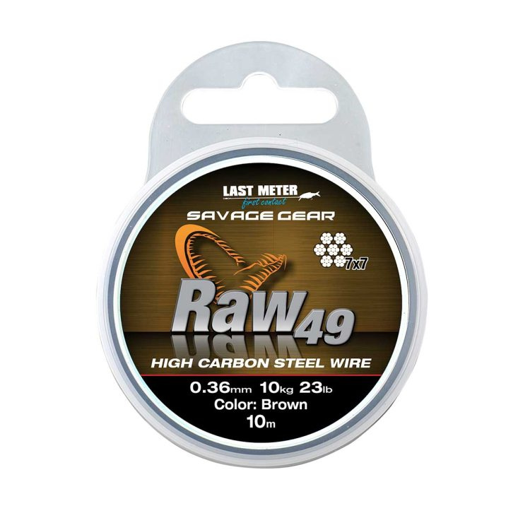 Savage Gear Raw49 Uncoated Brown 10m