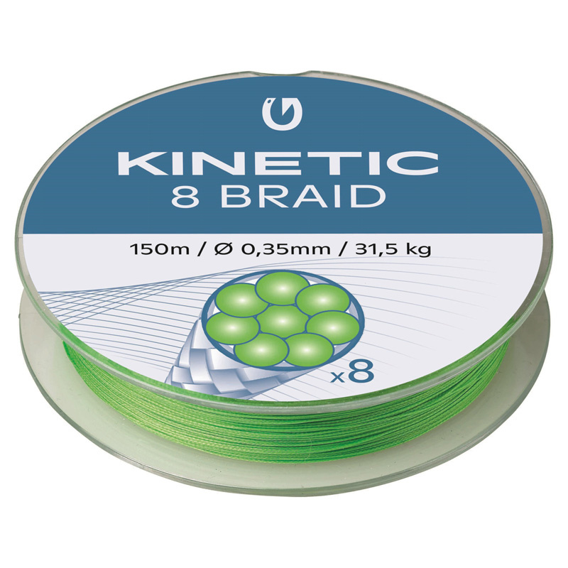 Kinetic 8 Braid 150m Fluo Green