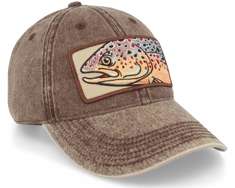 Skillfish Big Trout Patch 382 Snow Washed Brown Dad Cap